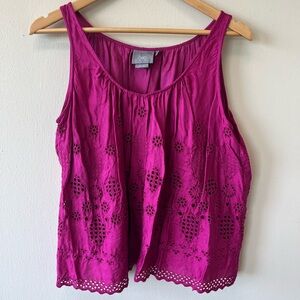 Anthropologie Vanessa Virginia magenta sleeveless tank top